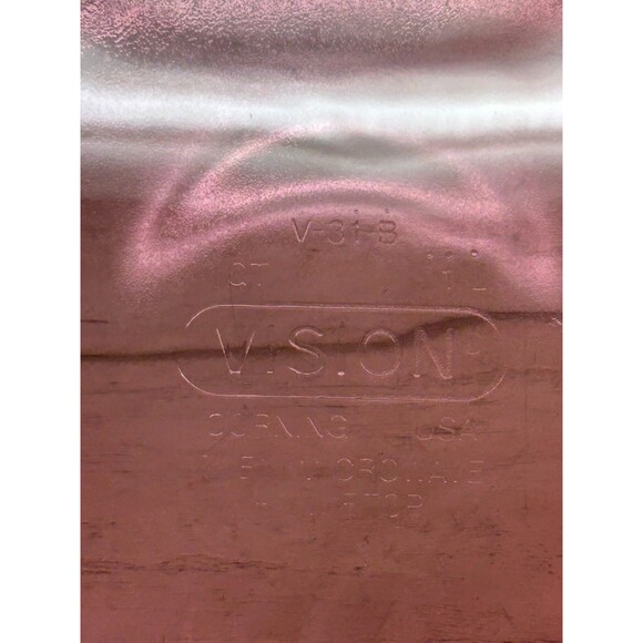 Vtg 1991 Pyrex Vision Cranberry Coning Cookware 1-Qt/L Round Casserole With Lids - Picture 6 of 16